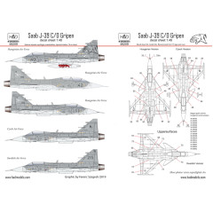 Декаль Jas 39 1/48 HADmodels 48209