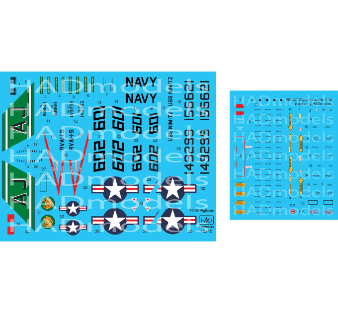Декаль RA-5C 1/48 частина 2 HADmodels 48215