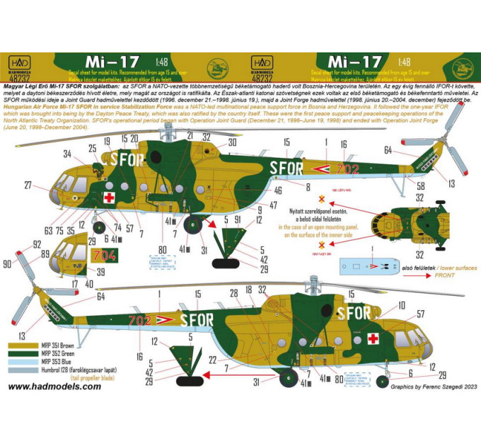 Декаль Mi-17 1/48 HADmodels 48232