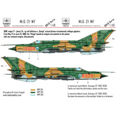 Декаль МіГ-21МФ 1/48 Угорських ВПС HADmodels 48234