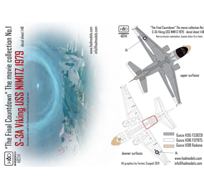 Декаль S-3A 1/48 Viking HADmodels 48241