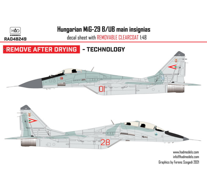 Декаль МіГ-29Б/УБ 1/48 HADmodels 48249