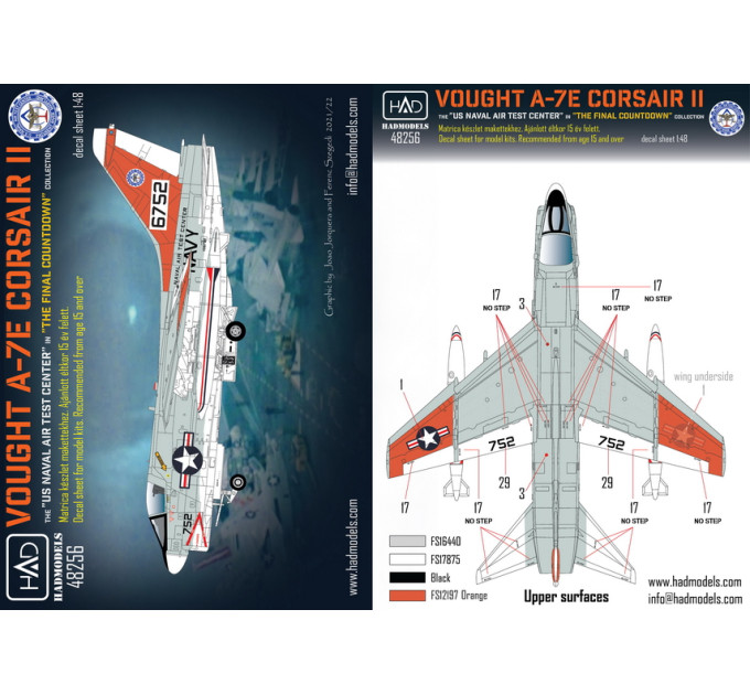 Декаль A-7E 1/48 HADmodels 48256