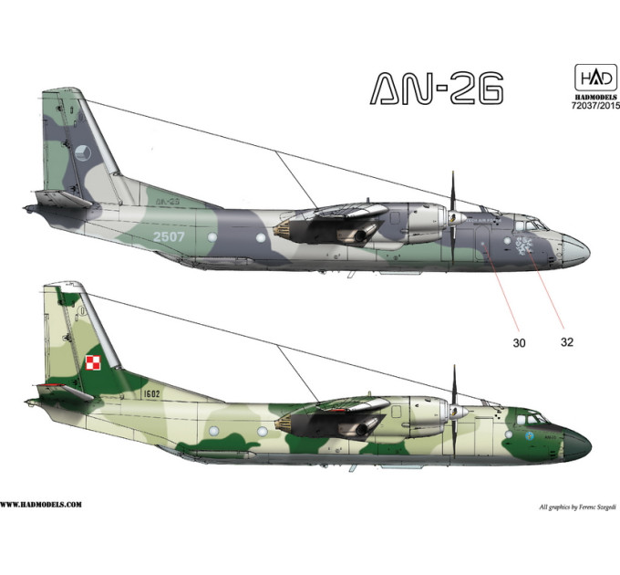 Декаль Ан-26 1/72 HADmodels 72037