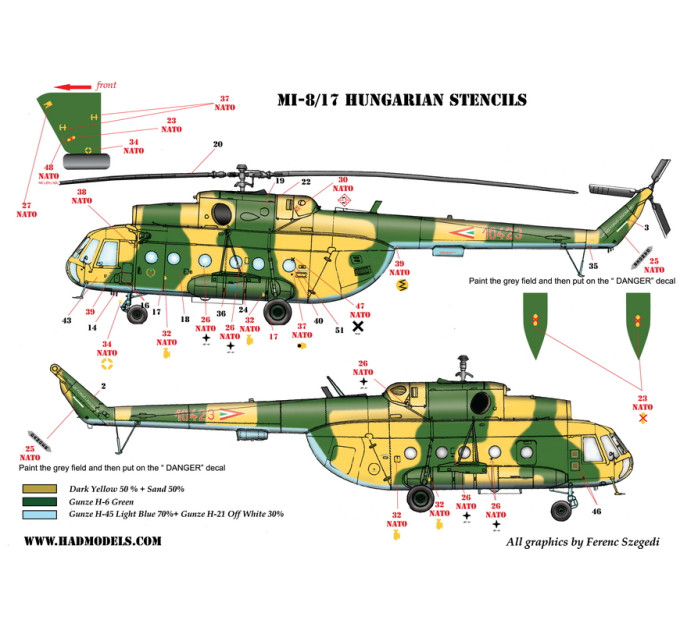 Декаль Mi-8 1/72 HADmodels 72055