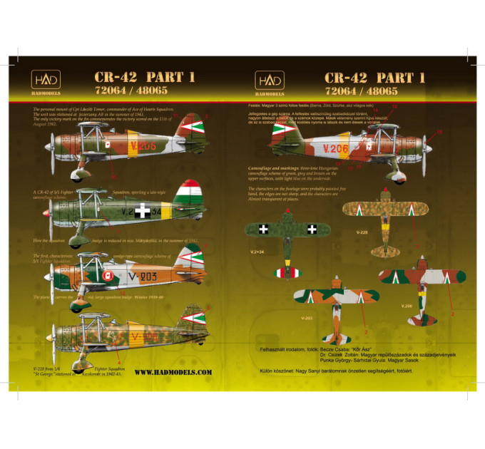 Декаль CR-42 1/72 HADmodels 72064