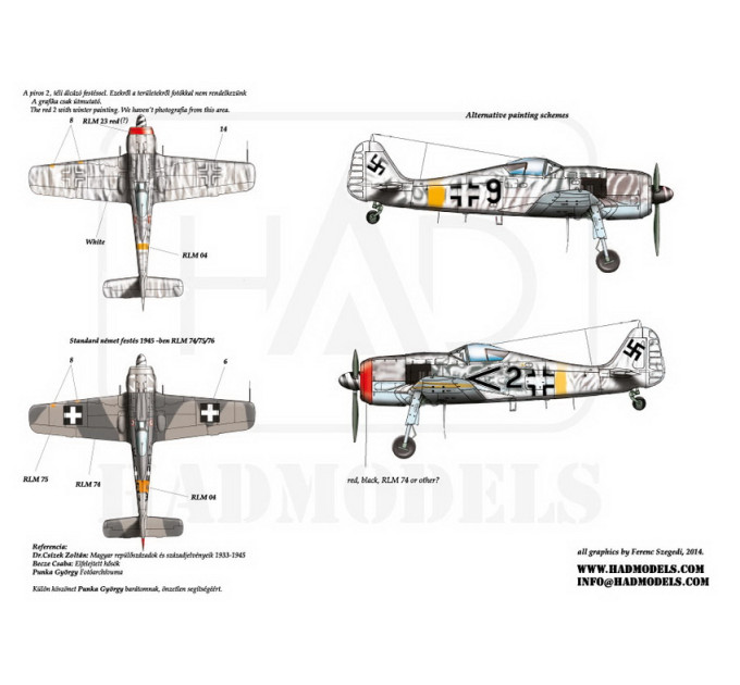 Декаль FW 190F-8 1/72 HADmodels 72083
