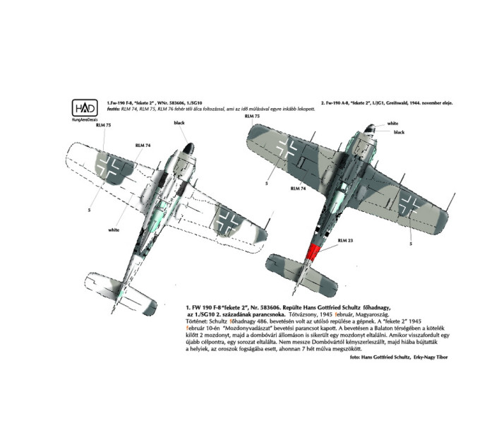 Декаль Fw 190F-8 1/72 HADmodels 72115