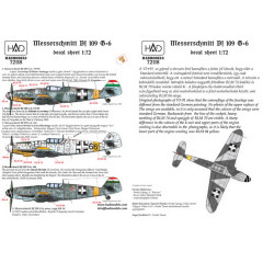Декаль Bf 109G-6 1/72 HADmodels 72118