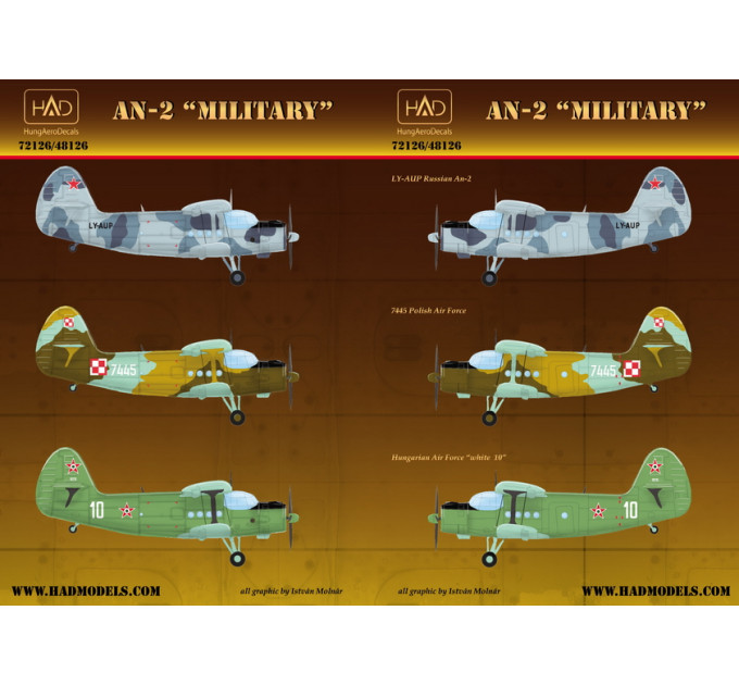 Декаль Ан-2 1/72 HADmodels 72126