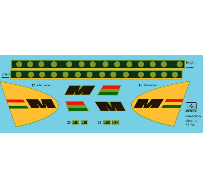 Декаль Іл-18 1/72 HADmodels 72134