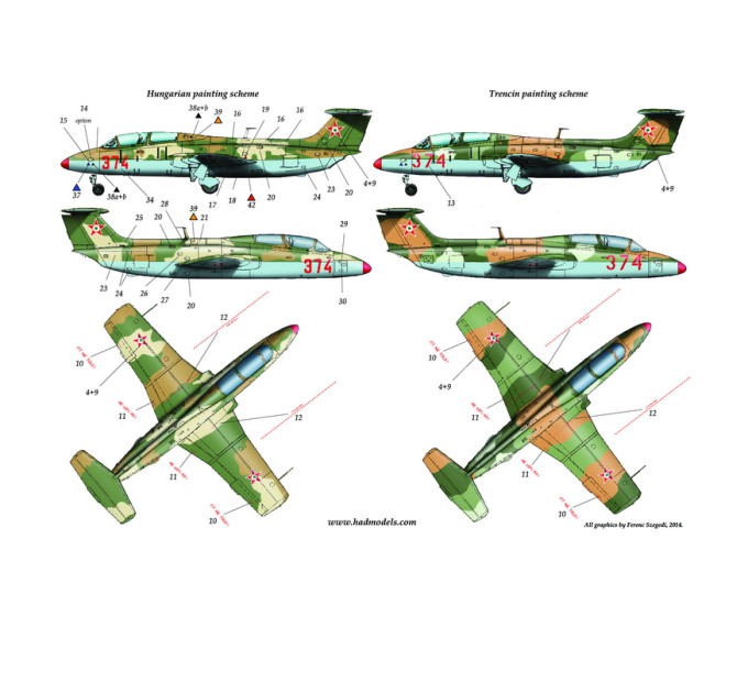 Декаль Л-29 1/72 HADmodels 72138