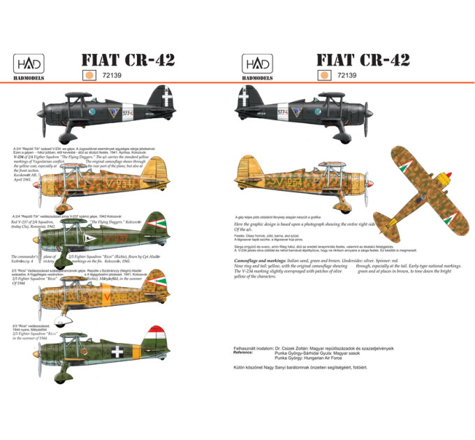 Декаль CR-42 1/72 HADmodels 72139