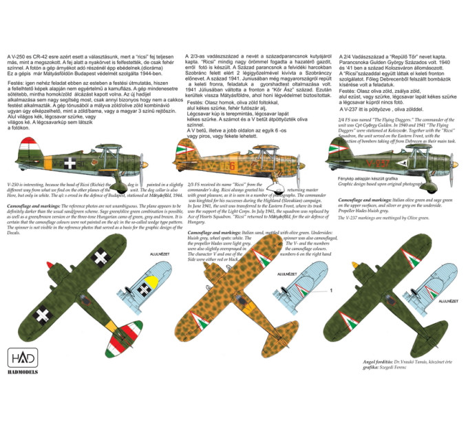 Декаль CR-42 1/72 HADmodels 72139