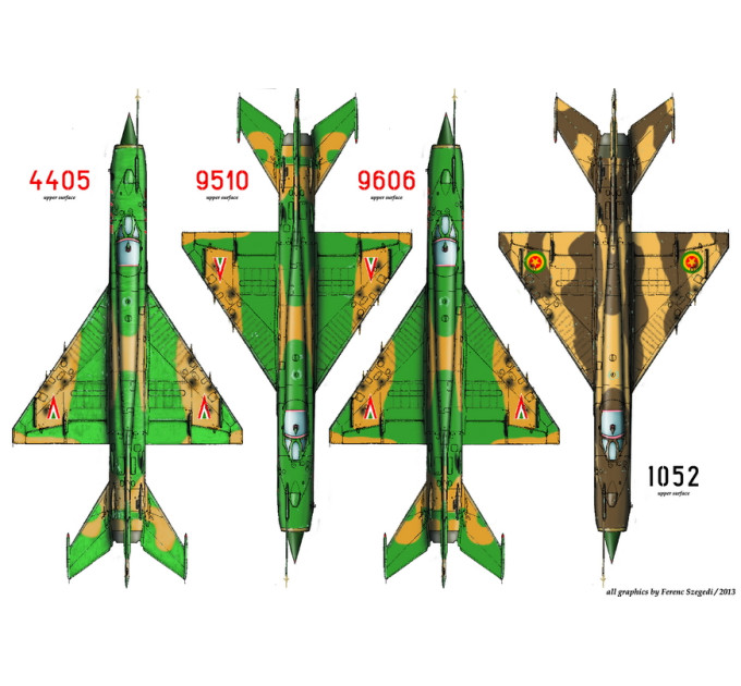 Декаль МіГ-21МФ 1/72 HADmodels 72143
