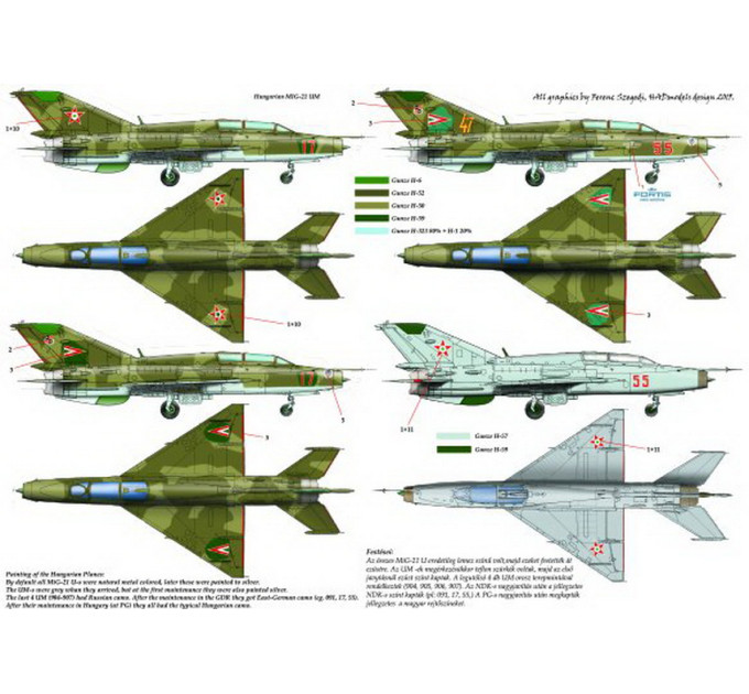 Декаль МіГ-21УМ 1/72 HADmodels 72145