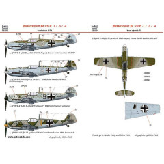 Декаль Me Bf 109E1/3/4 1/72 HADmodels 72150