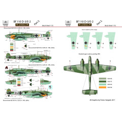 Декаль Bf 110D 1/72 HADmodels 72153