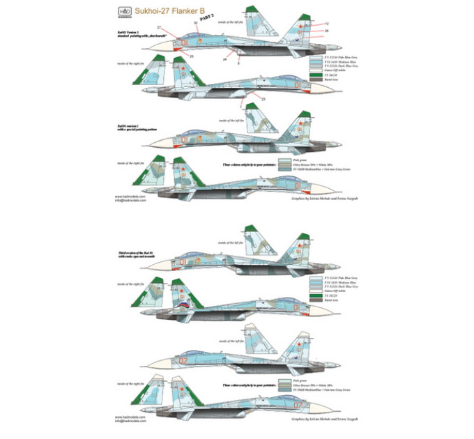 Декаль Су-27 1/72 HADmodels 72160