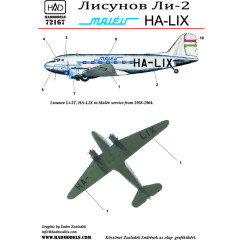 Декаль Лі-2 1/72 HADmodels 72167