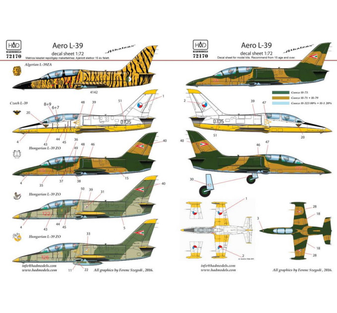Декаль L-39 1/72 HADmodels 72170