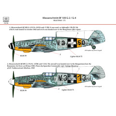 Декаль Bf 109G-2/G-4 1/72 HADmodels 72176