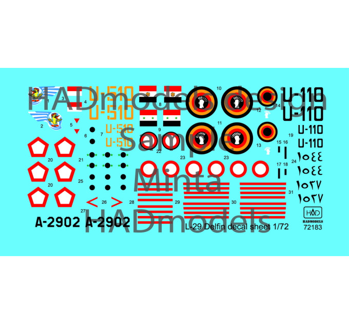 Декаль Л-29 1/72 HADmodels 72183