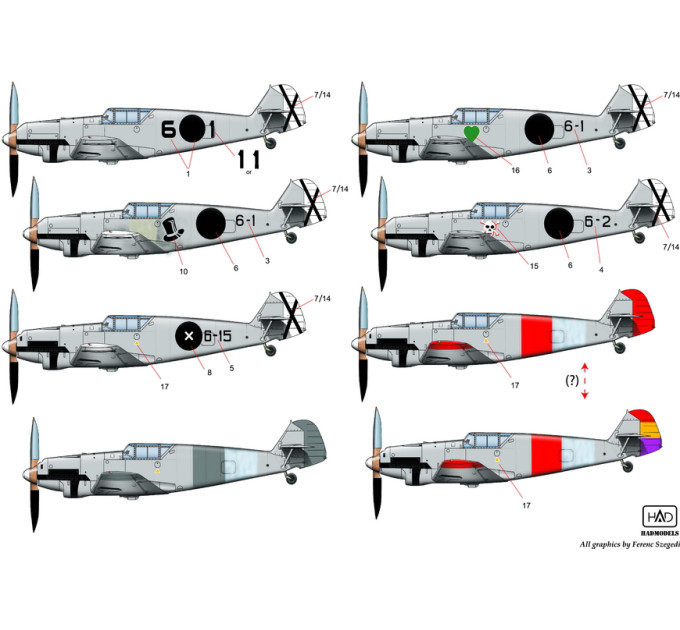 Декаль Bf 109A 1/72 HADmodels 72184