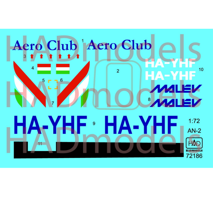 Декаль Ан-2 1/72 HADmodels 72186