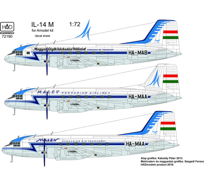 Декаль Іл-14М 1/72 HADmodels 72190