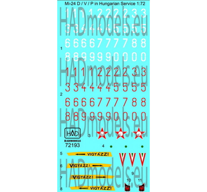 Декаль Мі-24В 1/72 HADmodels 72193