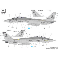 Декаль F-14A 1/72 HADmodels 72197
