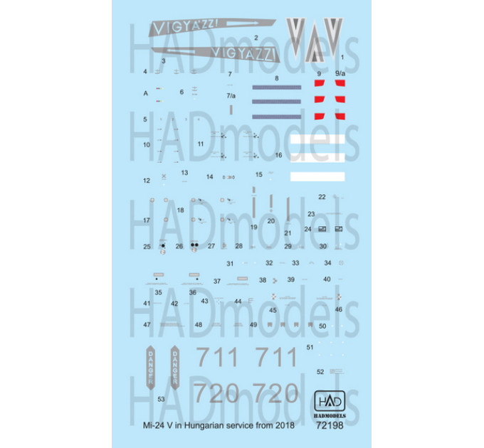 Декаль Мі-24B 1/72 HADmodels 72198