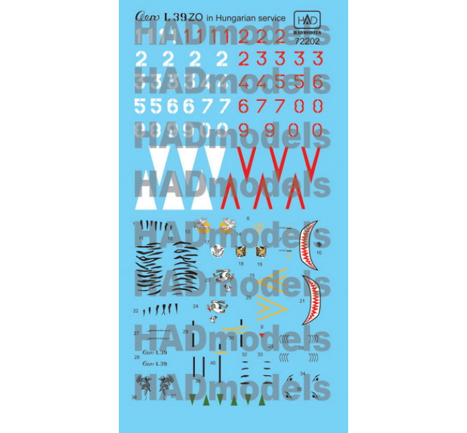 Декаль L-39 1/72 HADmodels 72202