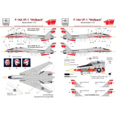 Декаль F-14A 1/72 HADmodels 72218