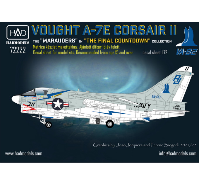 Декаль A-7E Corsair 1/72 HADmodels 72222