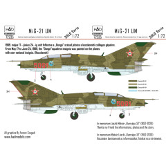 Декаль МіГ-21УМ 1/72 HADmodels 72235