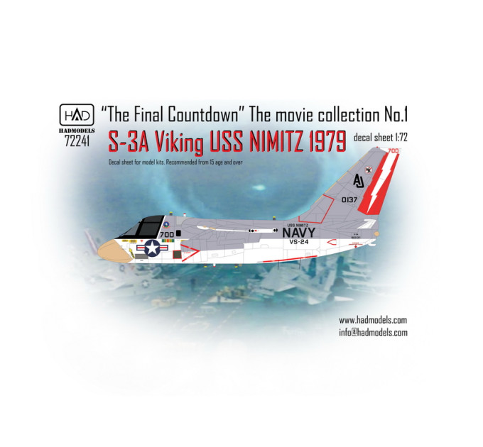 Декаль S-3A Viking 1/72 HADmodels 72241