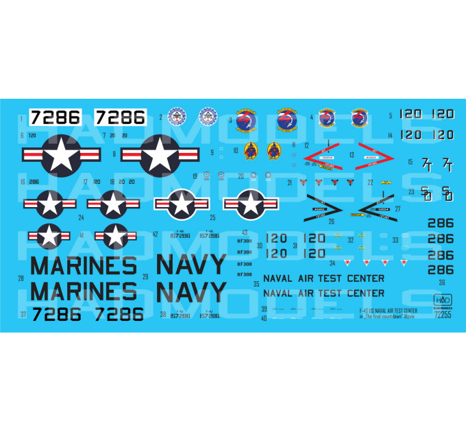 Декаль F-4J 1/72 HADmodels 72255