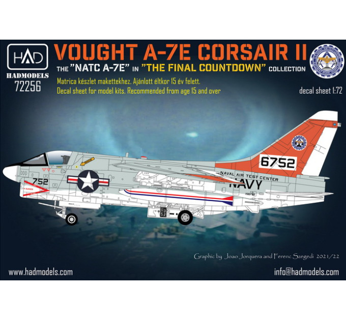 Декаль A-7E 1/72 HADmodels 72256