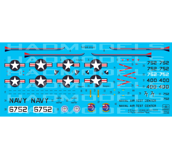 Декаль A-7E 1/72 HADmodels 72256