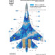 Декаль Су-27 Flanker-B 1/72 піксель HADmodels 72259