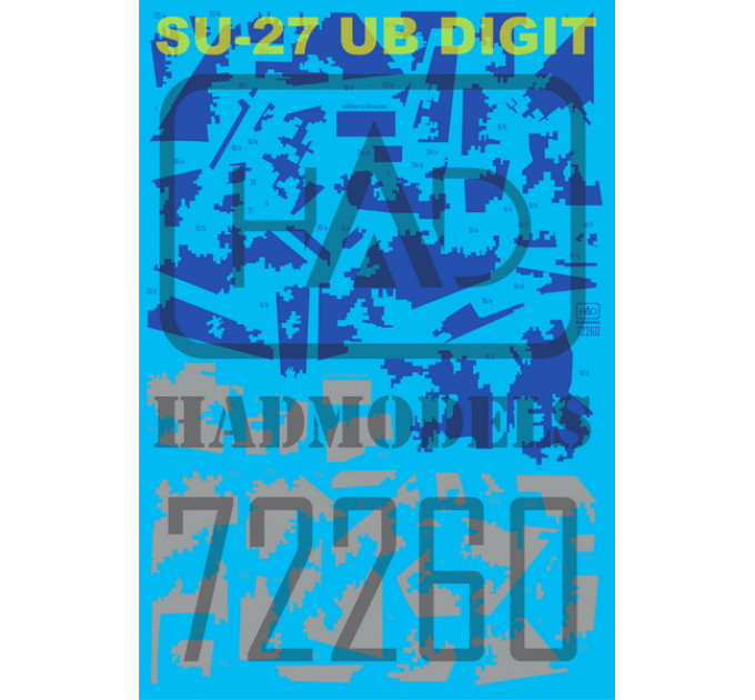 Декаль Су-27УБ 1/72 піксель HADmodels 72260