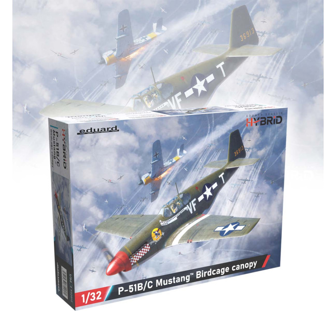 Збірна модель P-51B Mustang 1/32 Eduard 932012 Збірна модель P-51B Mustang 1/32 Eduard 932012