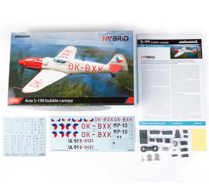 Збірна модель Avia S-199 з опуклим ліхтарем кабіни 1/48 Eduard 948012