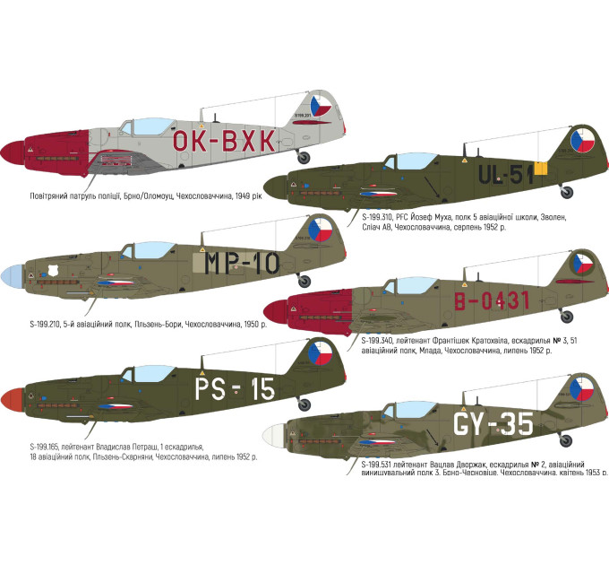 Збірна модель Avia S-199 з опуклим ліхтарем кабіни 1/48 Eduard 948012