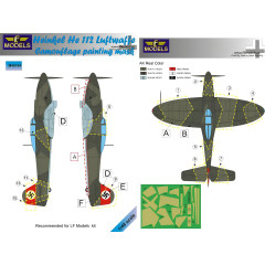 Маска камуфляжного фарбування He 112B 1/48 LFmodels M48104
