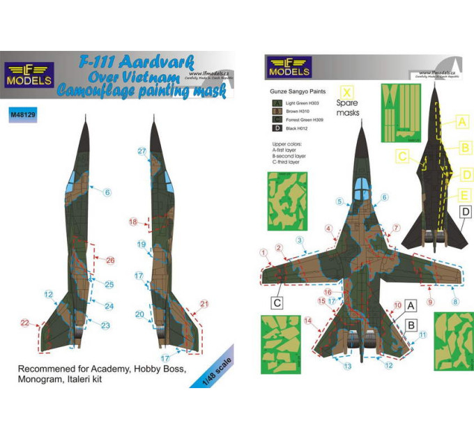 F-111 Aardvark над В'єтнамом 1/48 LFmodels M48129