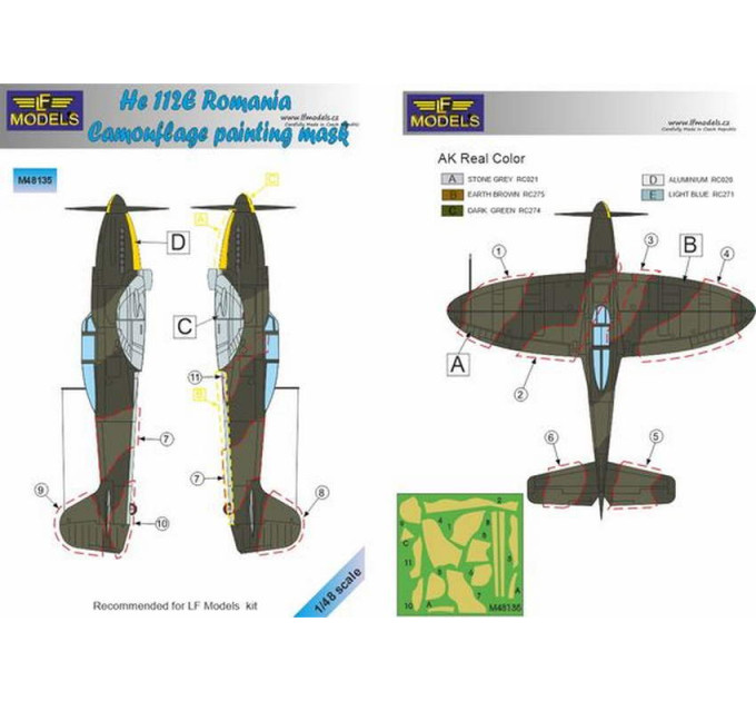 Heinkel He 112E, румунських ВПС 1/48 LFmodels M48135