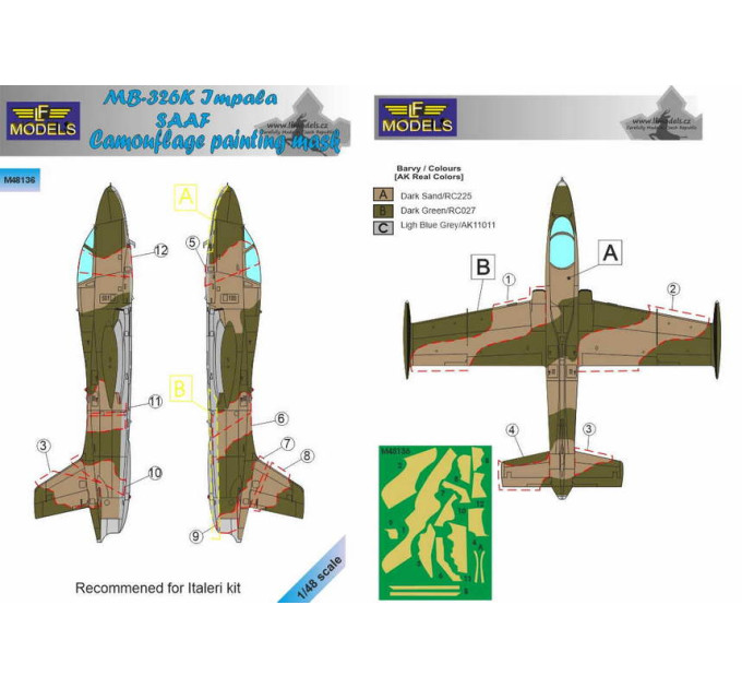 MB 326K Impala, південноафриканські ВПС 1/48 LFmodels M48136